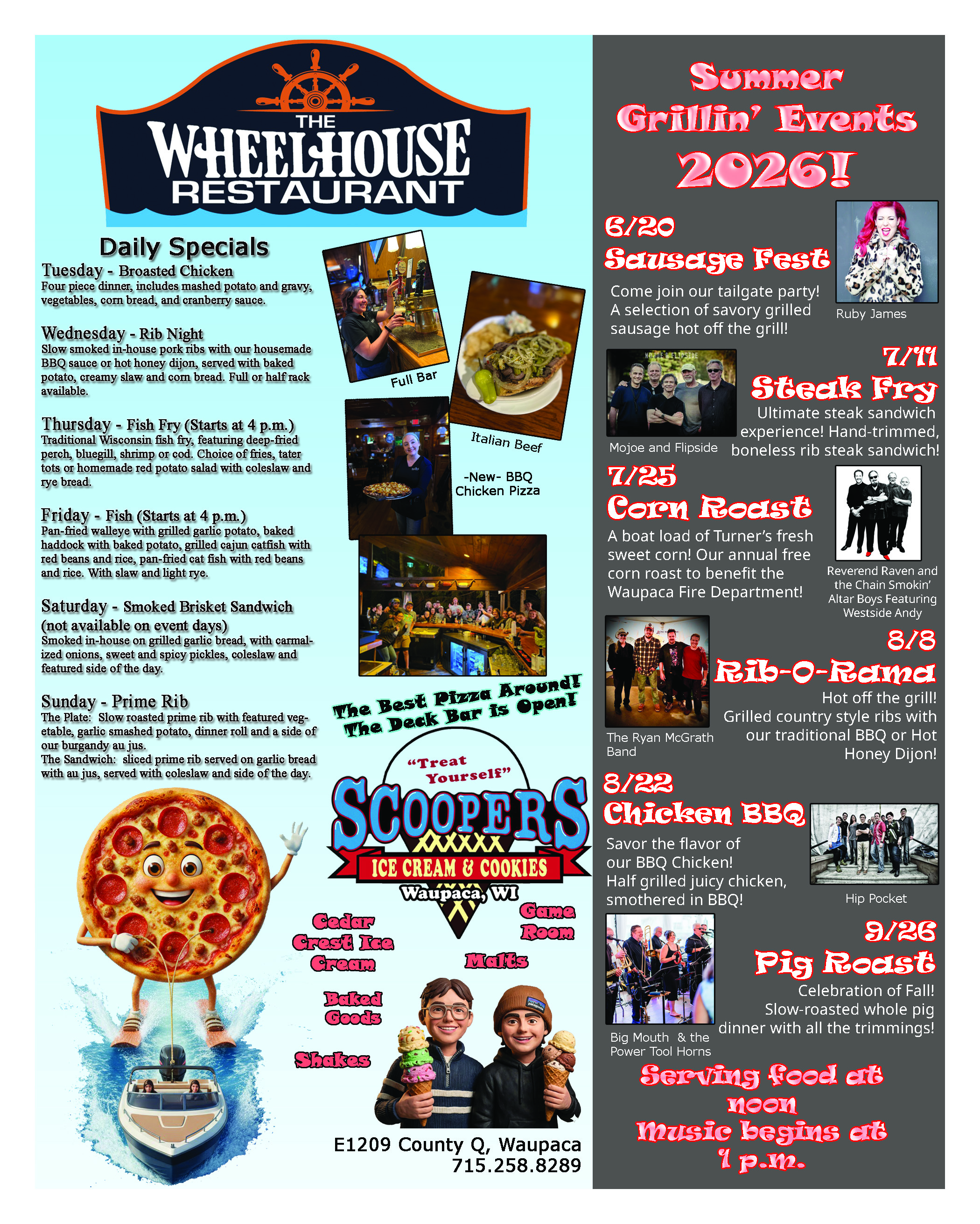 Wheelhouse Pizza full-page ski magazine ad